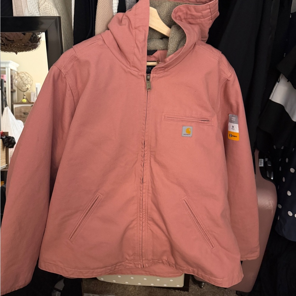 Pink Carhartt Sherpa Lined Jacket